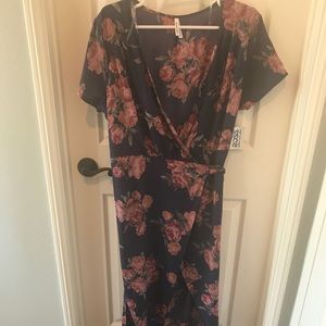 Purple floral dress